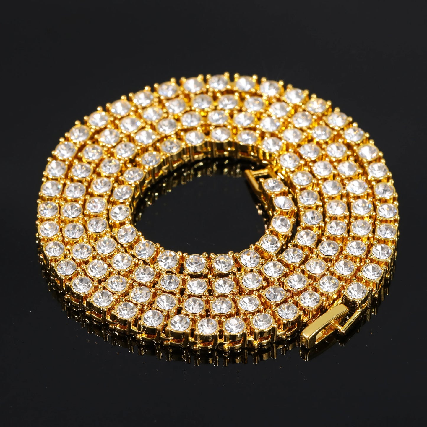 Iced Out Necklace Tennis Chain Large