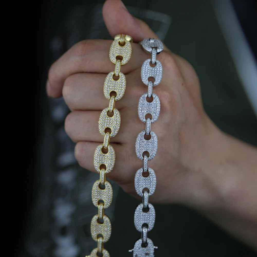 Iced Out Micro Pave 5A CZ Beads Chain Bracelet