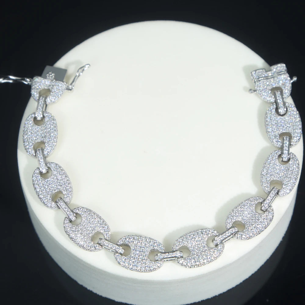 Iced Out Micro Pave 5A CZ Beads Chain Bracelet