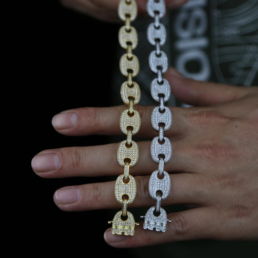 Iced Out Micro Pave 5A CZ Beads Chain Bracelet