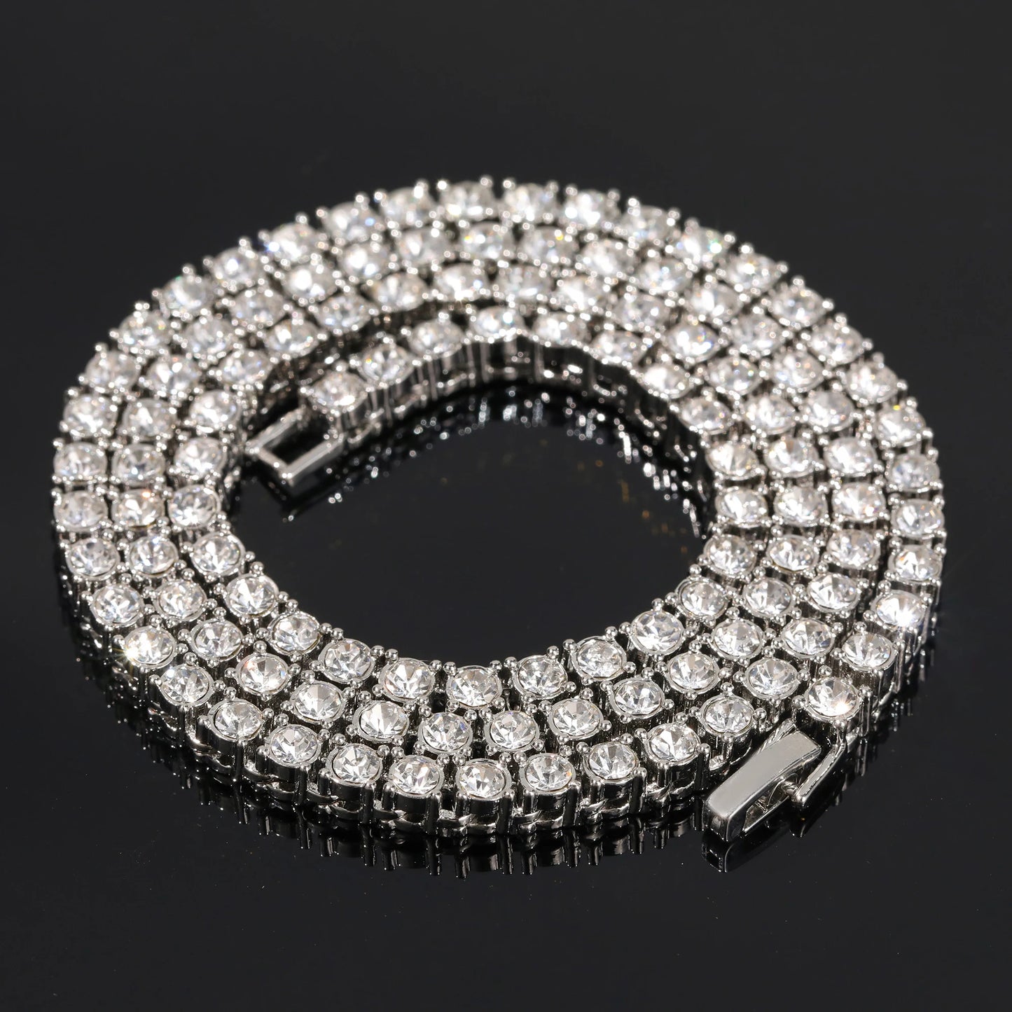 Iced Out Necklace Tennis Chain Large