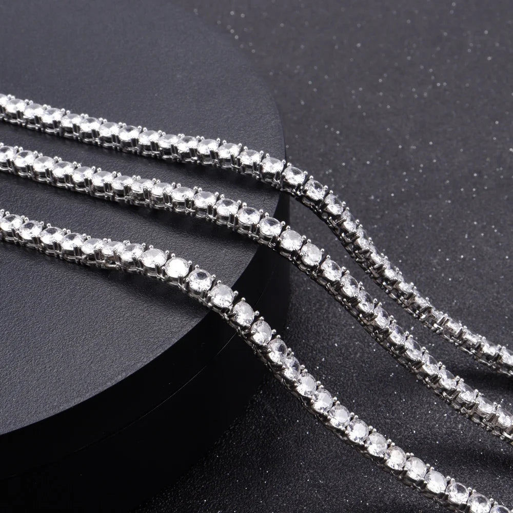 Iced Out Necklace Tennis Chain Large