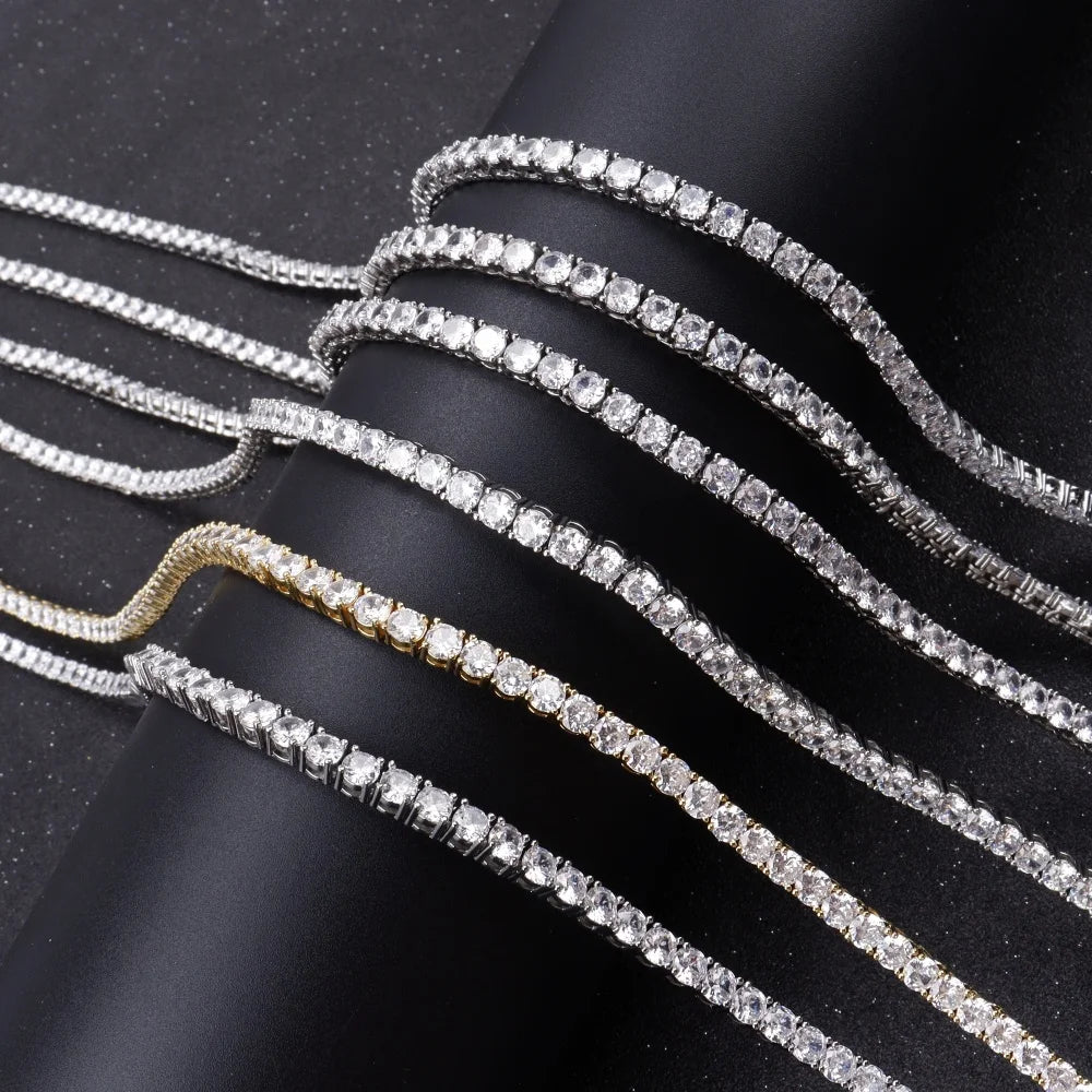 Iced Out Necklace Tennis Chain Large