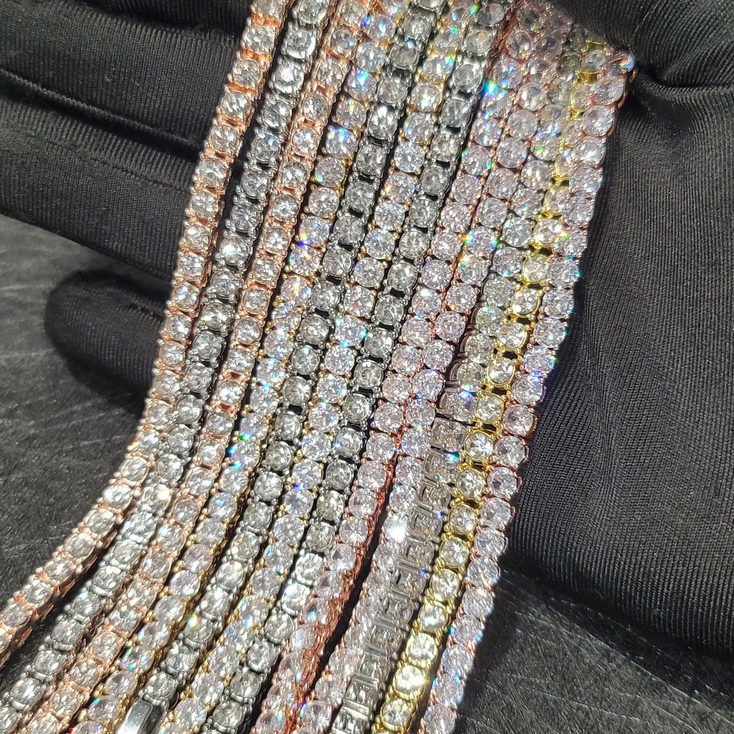 Iced Out Necklace Tennis Chain Large